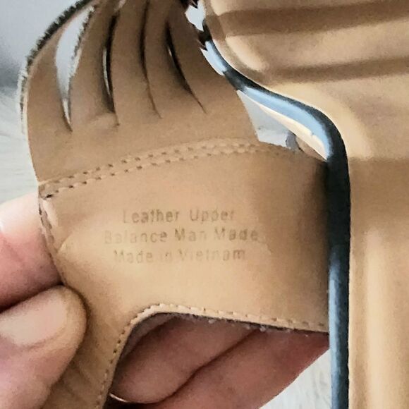 Franco Sarto open toe cork wedge sandals slingback women's 11 blue gray color - Picture 6 of 8